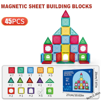 Magnetic Building Blocks for Kids 3-8 Years - Educational Magnet Toys for Toddlers and Preschoolers, Creative Play for Boys and Girls