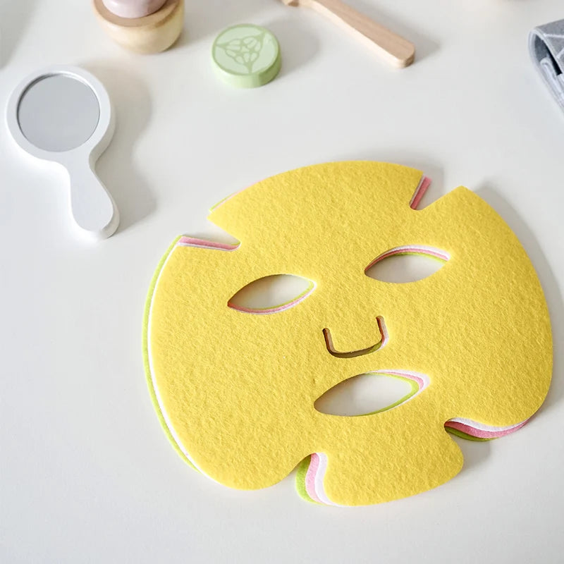 Wooden Makeup Role Play Set for Kids - Eco-Friendly Facial Mask Toy for Creative Learning