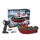 Powerful Dual Motor RC Tugboat Model - 1:72 Electric Remote Control Boat for Boys, Wireless Fun