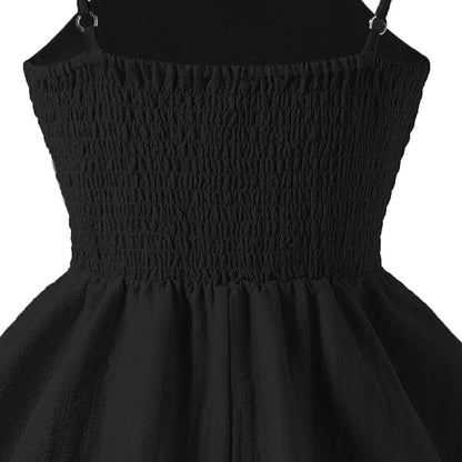 Soft Girls' Princess Dress - Tiered Sling Dress, Flattering, Polyester, For Birthday Party