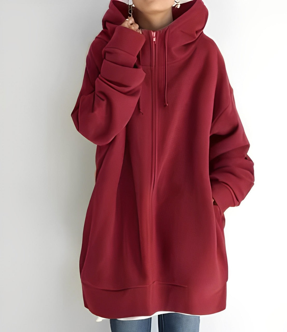 Warm Womens Fleece Hoodie - Oversized, Brushed Fleece