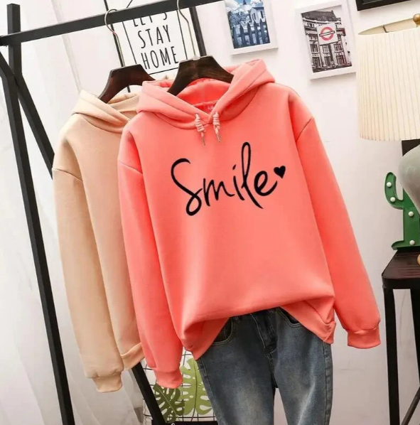 Soft Relaxed Women Hoodie - Oversized Pullover, Cotton Casual