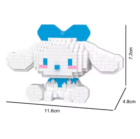 Sanrio Anime Building Blocks Set for Kids - Hello Kitty, My Melody, Cinnamoroll, Kuromi Holiday Christmas Gift