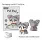 Mini Cute Pet Dog Building Block Set - 90-Piece Cartoon Animal Educational Toy for Kids and Adults