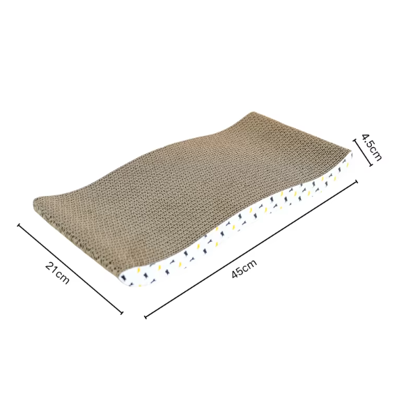 ComSaf Tiragraffi A 3 Strati Con Catnip - Cartone Riciclato Per Gatti, 43x26cm - Foto 2