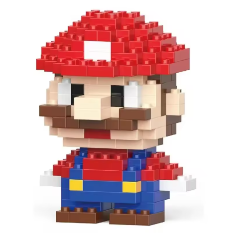 Super Mario Building Block Toys For Children's Gifts 6.2cm ABS Plastic