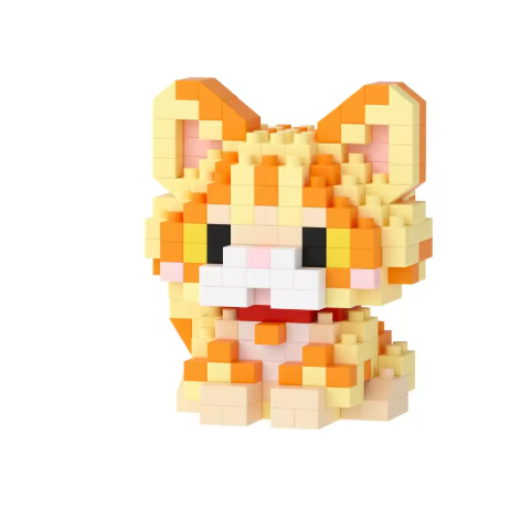 Mini Cute Pet Cat Building Block Set - Educational Toy for Kids and Adults, City Cartoon Animal Design