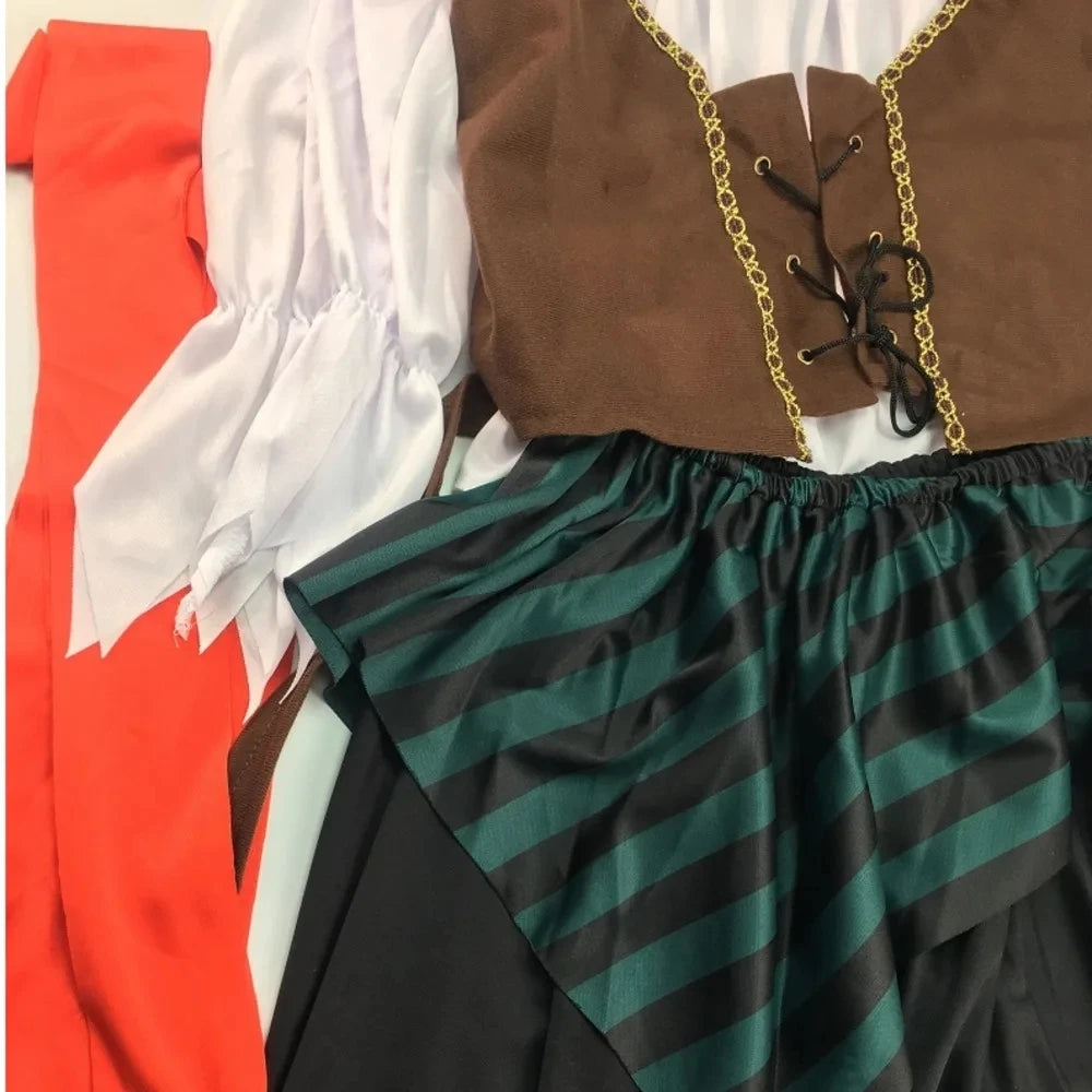 Pirates of the Caribbean Jack Sparrow Cosplay Costume Set for Men Women Halloween Carnival 2026