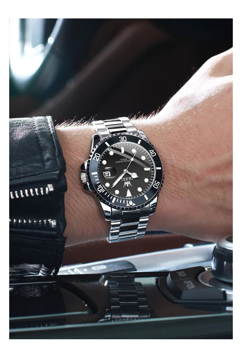 Quartz Watch Stainless Steel Date Classic Dress Watch Gift