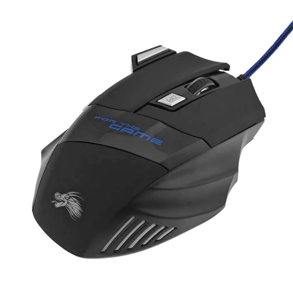 Mouse da gioco cablato USB 7 pulsanti retroilluminato ergonomico comfort