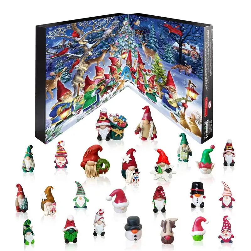24-Day Christmas Countdown Set with Gnome Figures – 2025 Edition