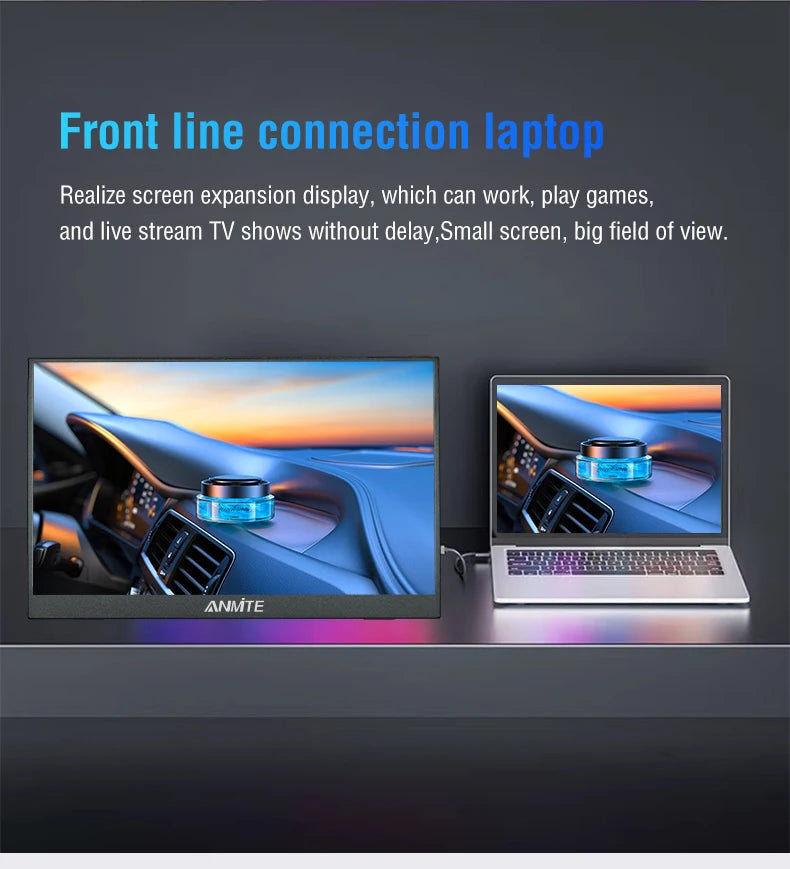 16 Inch Draagbare Touch Monitor 1920x1200 HDR10 Laag Blauw