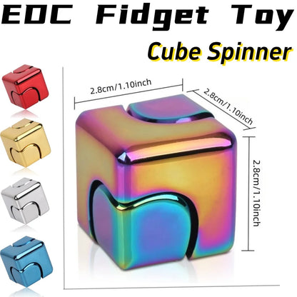 Fidget Spinner Cube Metal Desk Toy Stress Relief Gadget