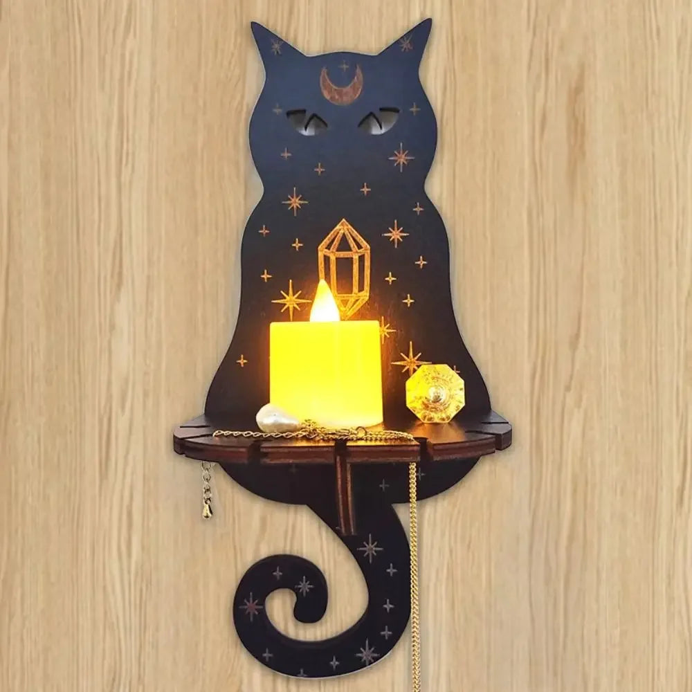 Wall Shelf Hanging Candle Shelf Whimsical Wall Decor Halloween Fall 2025 Cozy Ambient Lighting Gift Idea