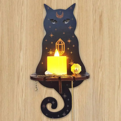 Wall Shelf Hanging Candle Shelf Whimsical Wall Decor Halloween Fall 2025 Cozy Ambient Lighting Gift Idea