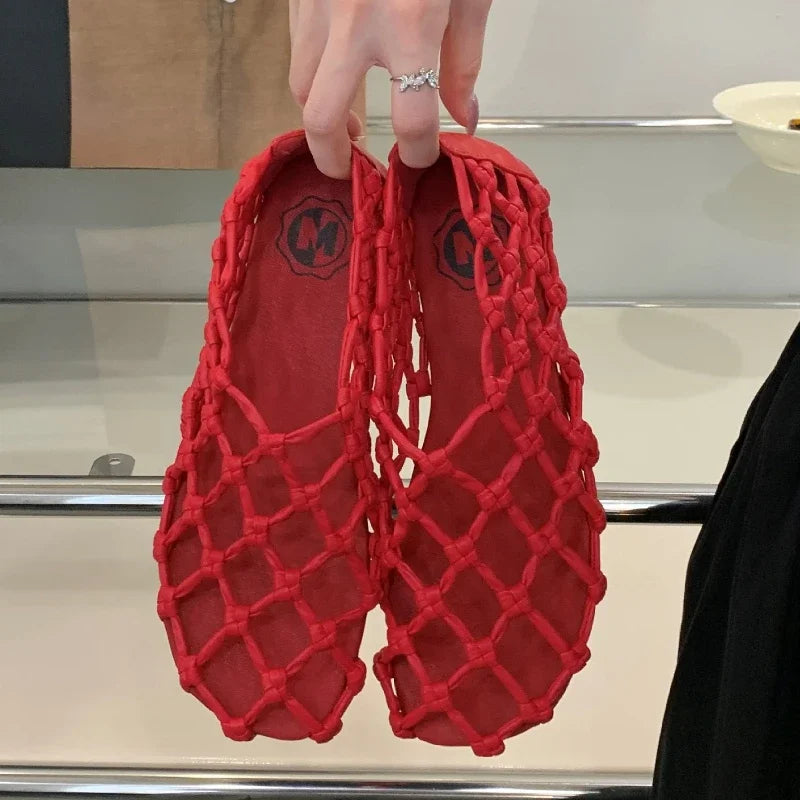 Breathable Women’s Ballet Flats - Mesh Weave, Summer