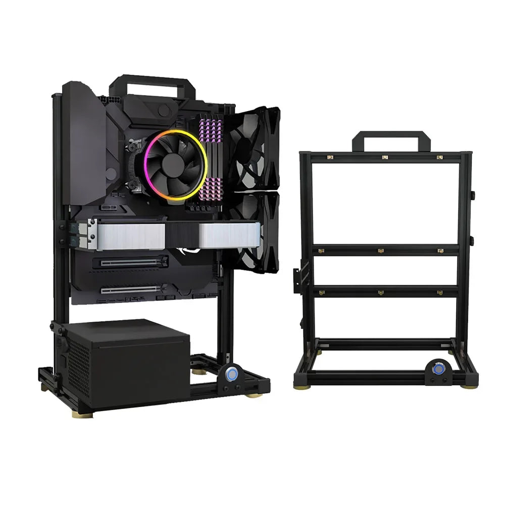 Open Frame Aluminum PC Case Rack EATX Water Cooling – Incendio