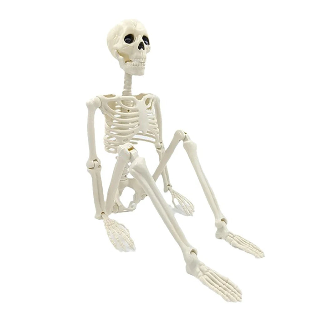Beweegbaar menselijk skelet, Halloween-plastic nepbottendecoratie en griezelig accessoire 2026