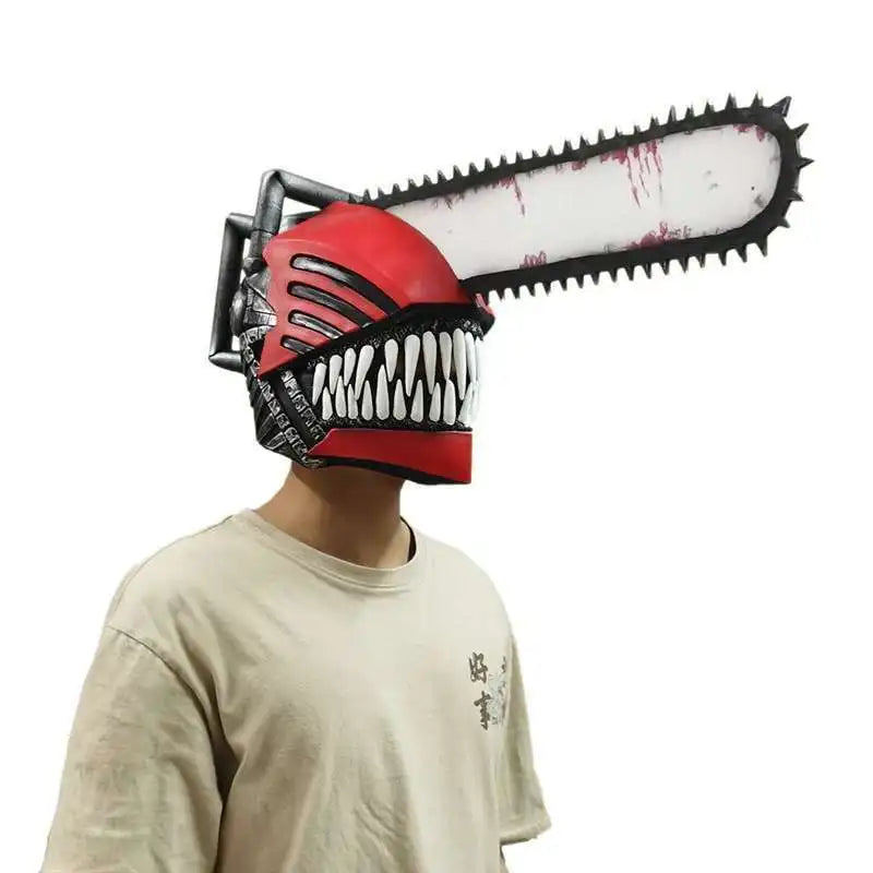 Chainsaw Man Denji latex anime-cosplaymaskerhelm voor heren en volwassenen, Halloween-carnavalaccessoire 2026