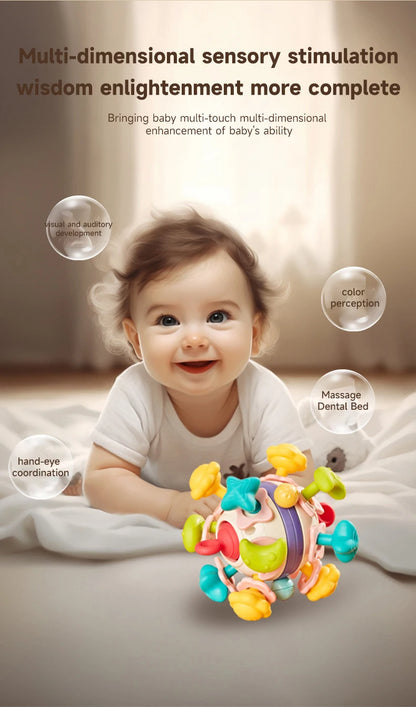 Baby Teether Rattle Hand Grip Sensory Ball Toy Newborn