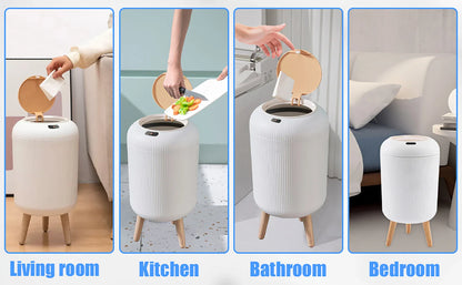 Motion Sensor Trash Can Small Plastic Smart Bin Hands Free