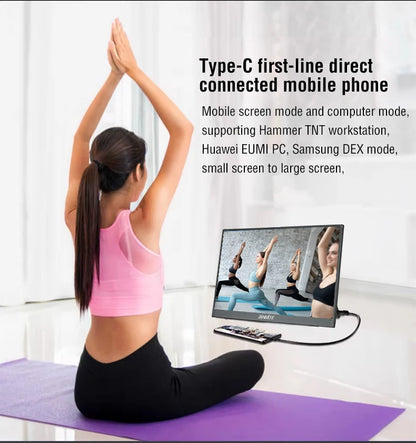 Bærbar 15,6 tommers berøringsskjerm 1080p HDR-spilling på farten