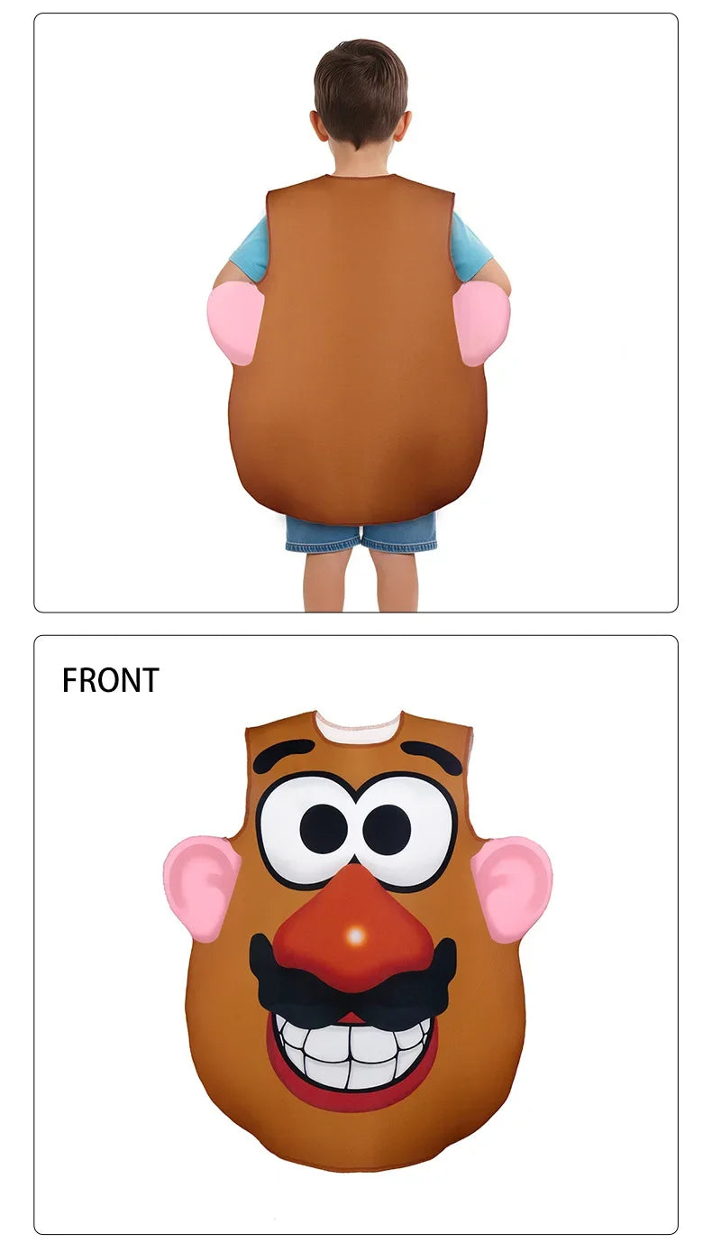 Bijpassende cosplaykostuumset voor koppels als Mr. en Mrs. Potato Head, Halloween-, carnaval- en feestoutfit 2026