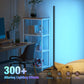 Smart RGB LED Corner Floor Lamp - 155CM Adjustable Mood Lighting with App & Voice Control, Perfect for Living Room Ambiance