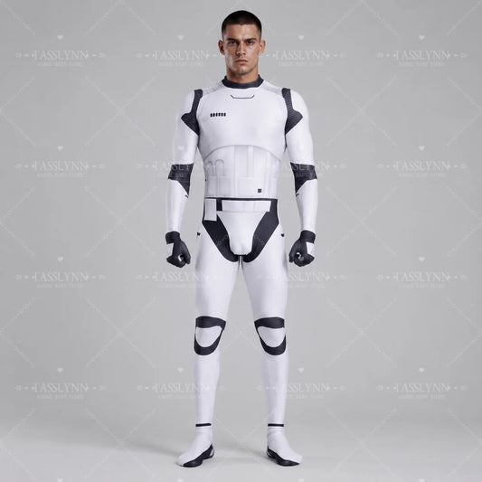 Star Wars Imperial Stormtrooper Zentai Jumpsuit Cosplay Costume for Men Boys Adults Halloween 2026