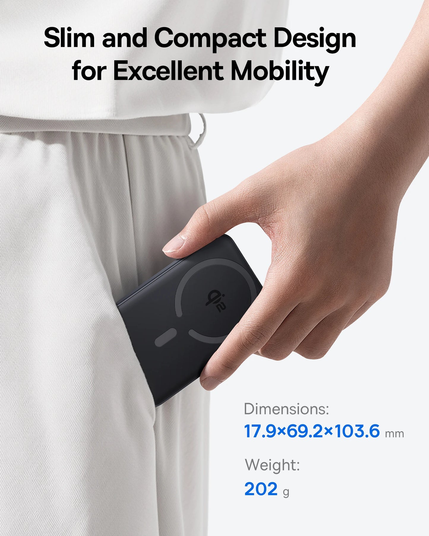 Qi2 Magnetic Power Bank 10000mAh – 15W Wireless & 22.5W USB-C Charging for iPhone & Samsung 2026