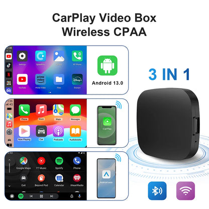 CarPlay AI Box Wireless CarPlay Android Auto Smart TV Box Autunno 2025 Netflix YouTube In Car