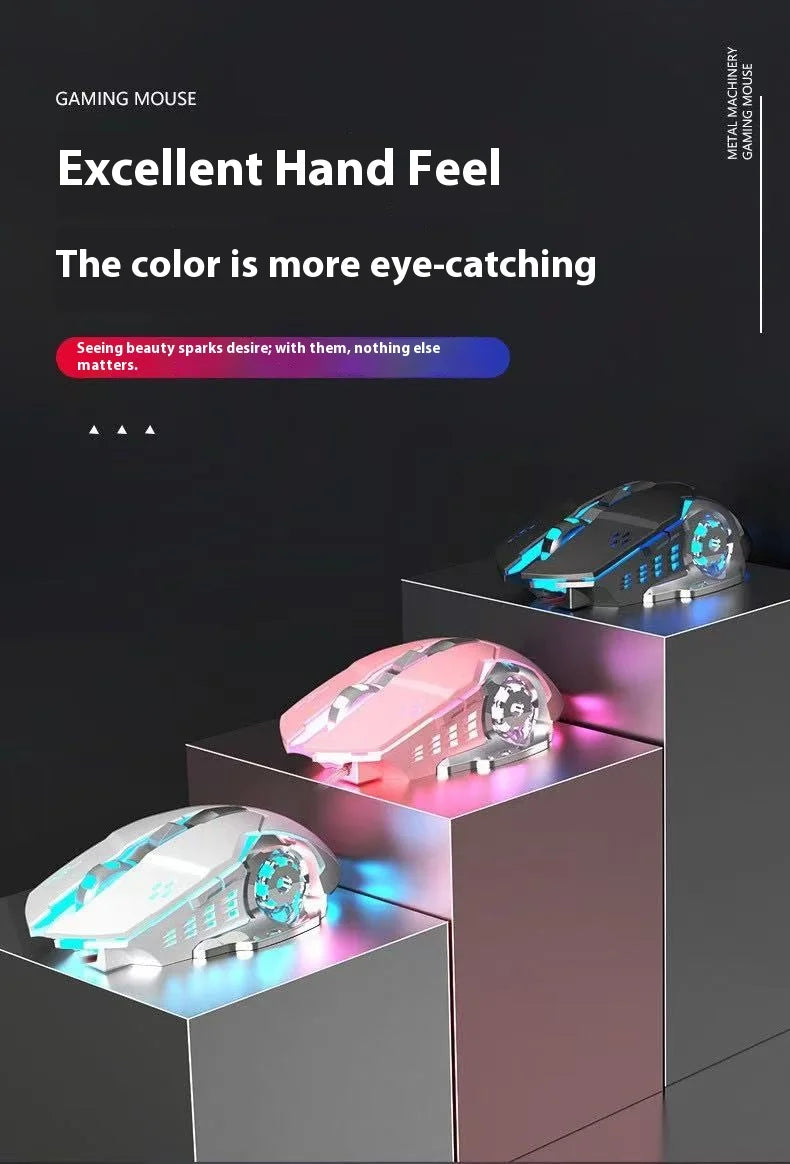 Draadloze Oplaadbare Gaming Muis Bluetooth Stil Achtergrondverlichting