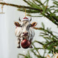 2D Acrylic Cartoon Cow Christmas Ornament - Fun Holiday Decoration, Cute Tree Pendant for Kids, Perfect Xmas Gift & Party Decor