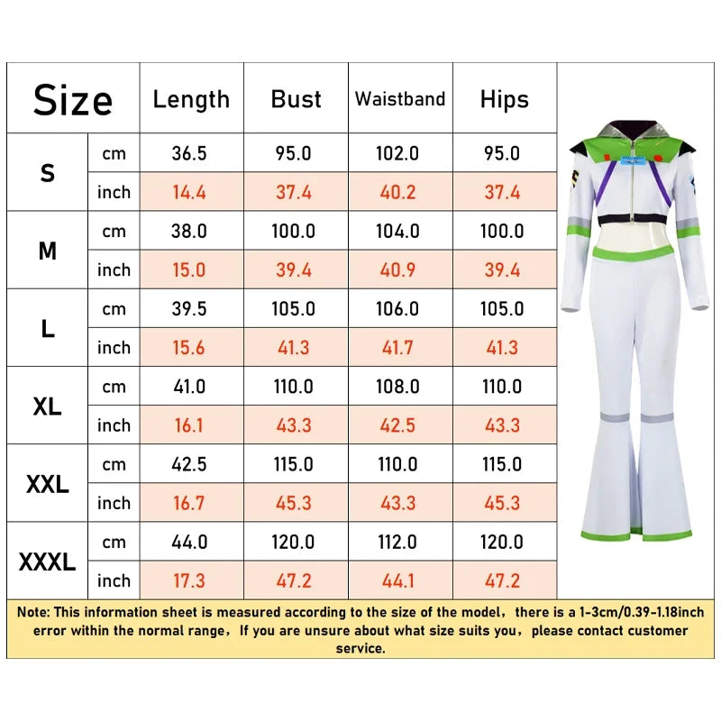 Buzz Lightyear Toy Story Disney-cosplaypak, jumpsuit met vleugels voor volwassenen, Halloweenfeest 2026