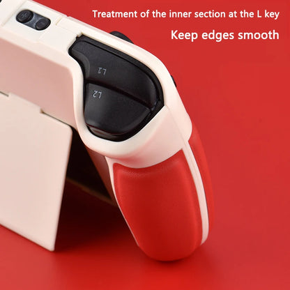 Funda para Steam Deck con envoltura de piel de vaca, agarre de cuero, carcasa rígida y soporte