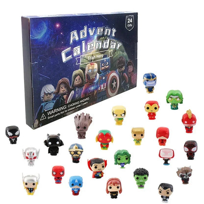 Marvel 24-Piece PVC Action Figure Advent Calendar - Christmas Countdown Gift for Kids