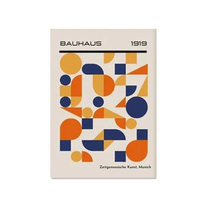 Bauhaus Abstract Geometric Posters Vertical Canvas Art
