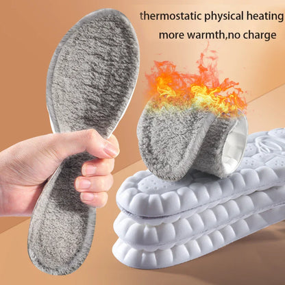 Self Heated Insoles Real Cashmere 4D Cloud Thermal Winter 2025 Arch Support Anti Odor