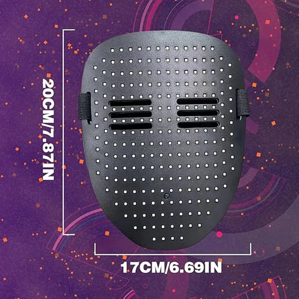 Maschera LED con Sensore di Gesti Maschera Facciale Luminosa Halloween 2025