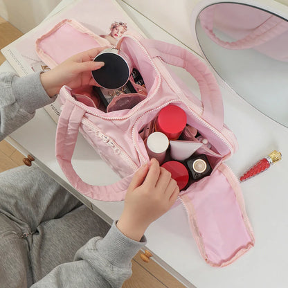 Waterproof women's travel cosmetic bag – large capacity wash bag, bathroom toiletries partition organizer