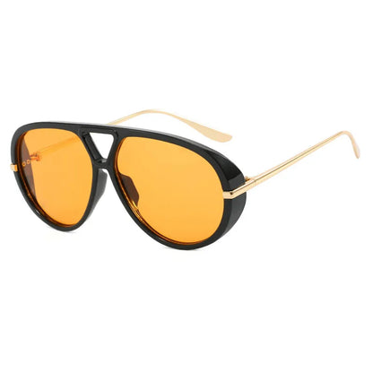 Kvinne Designer Vintage Oversized Solbriller - Svart Motedesign for Kvinner