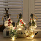 Transparent LED Christmas Ball Pendant Light Set 5pcs with Real Pine Cones - Festive Home Decor for Holiday Season, DIY Night Light Ornament