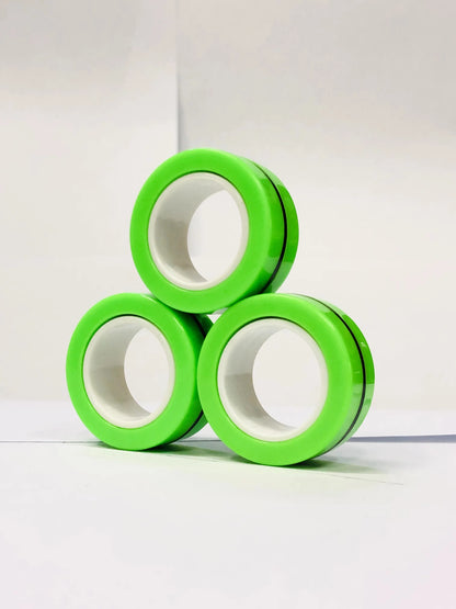 Magnetic Fidget Rings Set 3Pcs Stress Relief Spinner