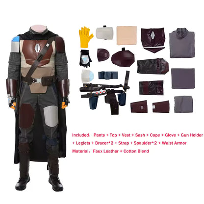 Space Bounty Hunter cosplay-kostyme sett Halloween 2025
