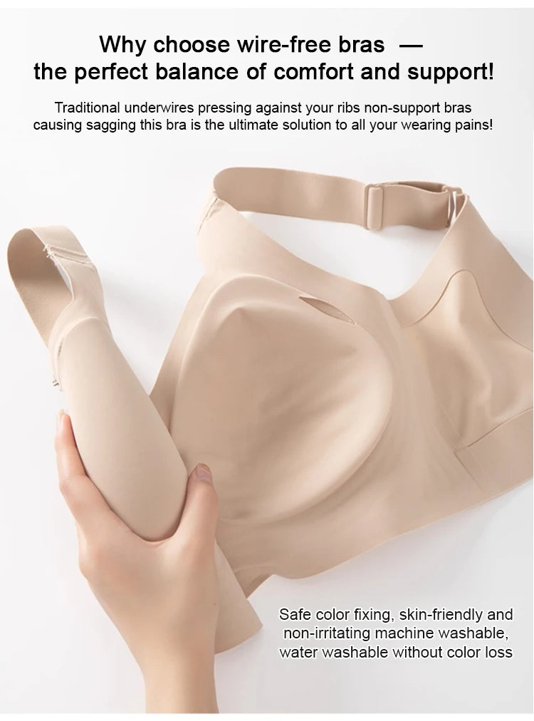 Supportive seamless women's bra – wire-free, full coverage, padded, everyday comfort