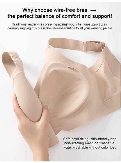 Supportive seamless women's bra – wire-free, full coverage, padded, everyday comfort