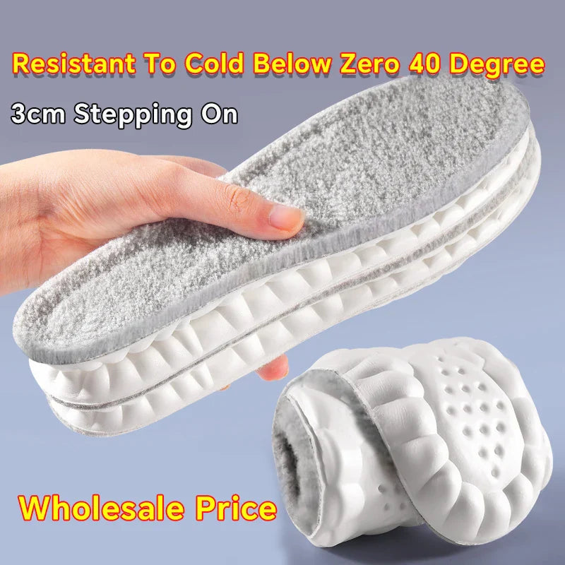 Self Heated Insoles Real Cashmere 4D Cloud Thermal Winter 2025 Arch Support Anti Odor