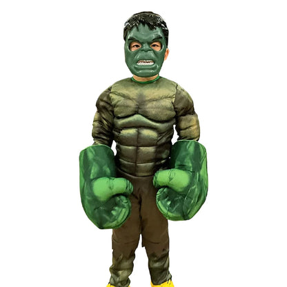 Hulk Bruce Banner-spierkostuumset voor Halloween, cosplaykostuum met handschoenen voor mannen, carnaval en feest 2026