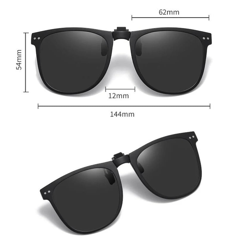 Clip On Sunglasses Foldable Oversized Square Flip Up UV400 Polarized Sunglasses Summer 2026 Trend Gift