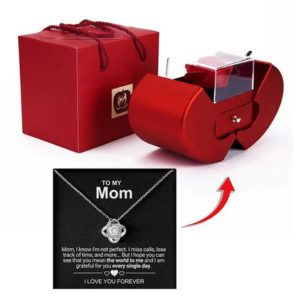 Mother's Day Gift Flower Jewelry Box 2025 Eternal Rose Flower